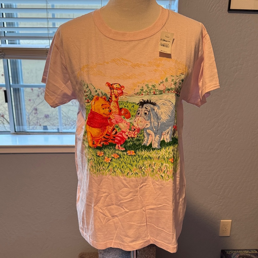 (4/$10) Disney Baby Pink T-Shirt with Winnie the Pooh and Friends